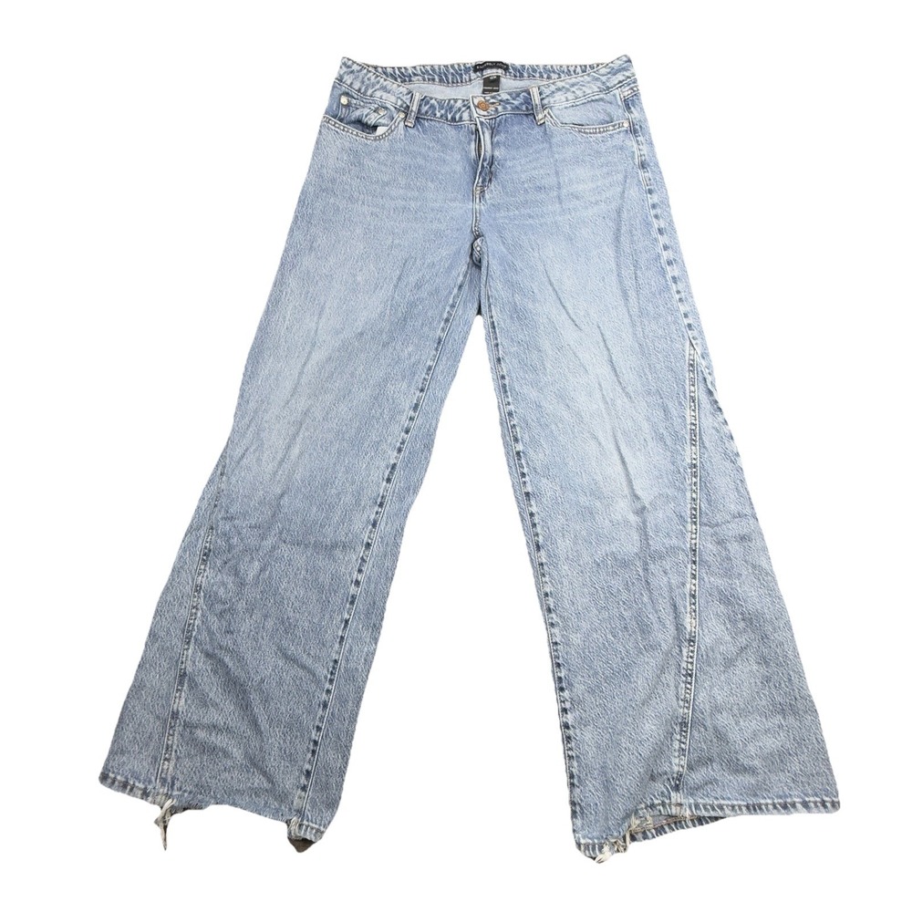 Sincerely Jules Jeans Womens 13/31 Blue Wide Leg‎ High Rise Distressed Baggy Y2K